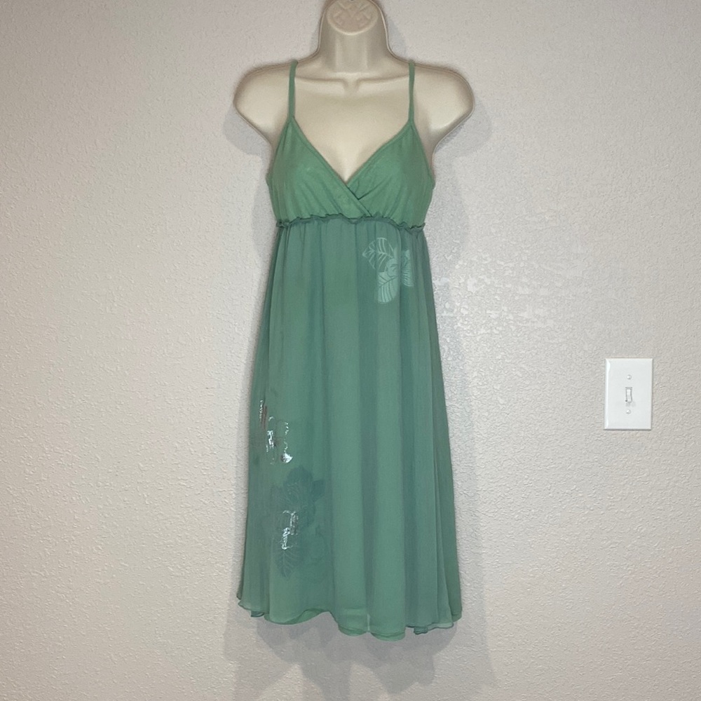 Roxy Light green midi sun dress.